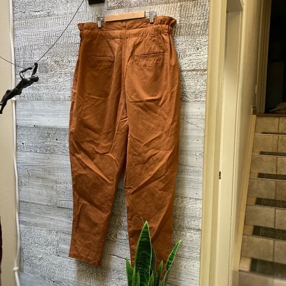 Propaganda | Cotton Paperbag Pants - L, Rust Orange - Picture 4 of 15